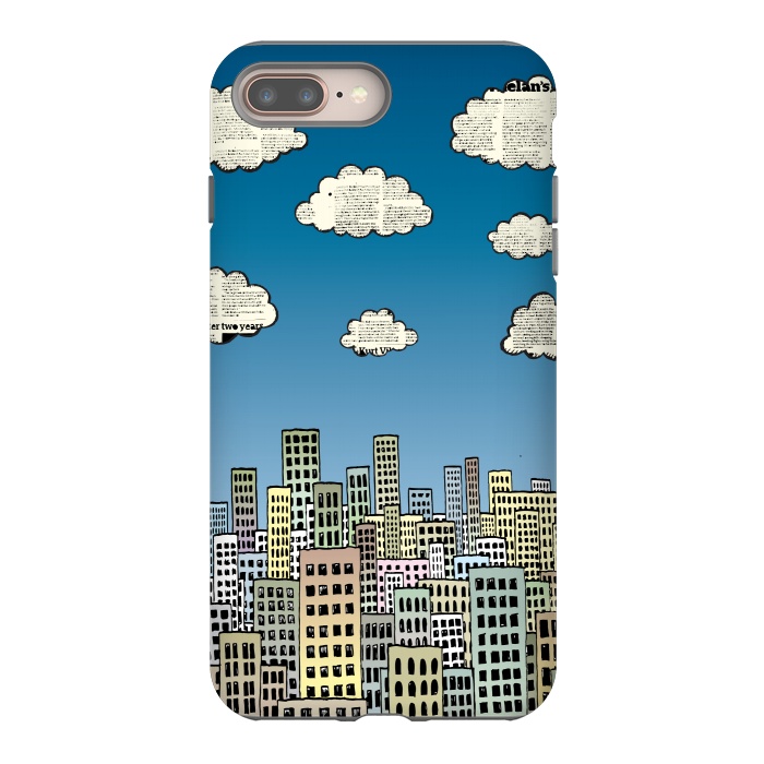 iPhone 8 plus StrongFit The city of paper clouds by Mangulica