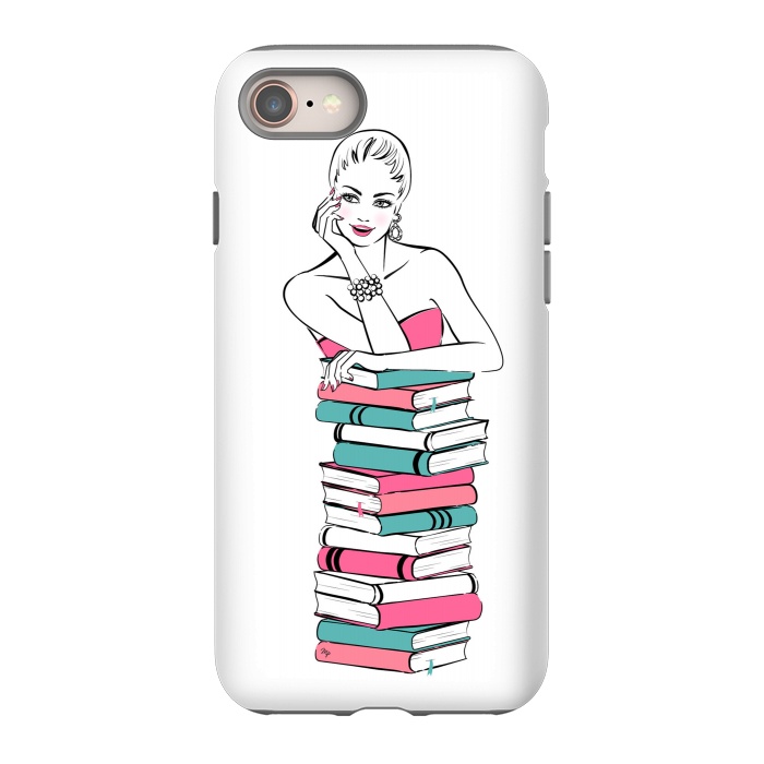 iPhone 8 StrongFit Lady Bookworm by Martina