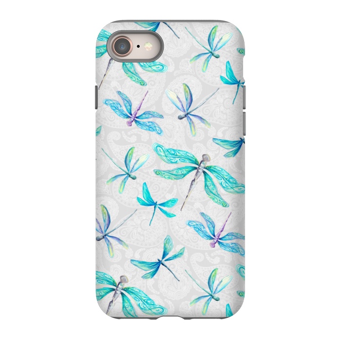 iPhone 8 StrongFit Dragonfly Paisley by gingerlique