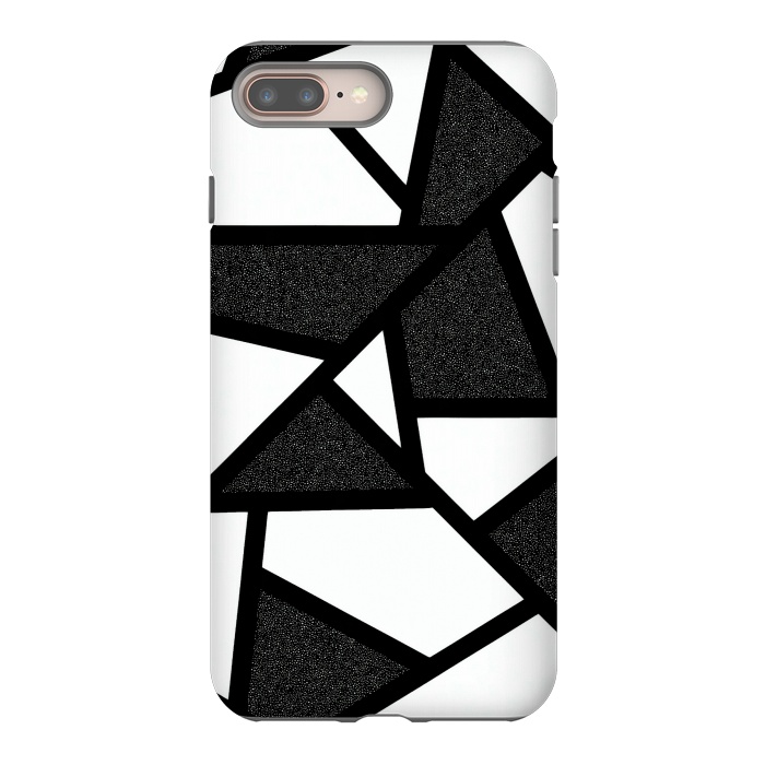 iPhone 8 plus StrongFit White and black geometric by Jms