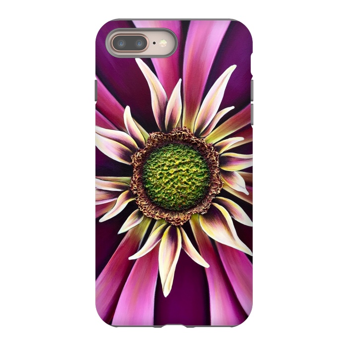 iPhone 8 plus StrongFit Pink Burst by Denise Cassidy Wood