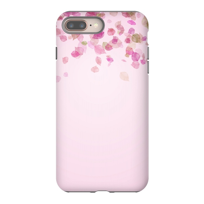 iPhone 8 plus StrongFit Leaves are falling on pink by  Utart