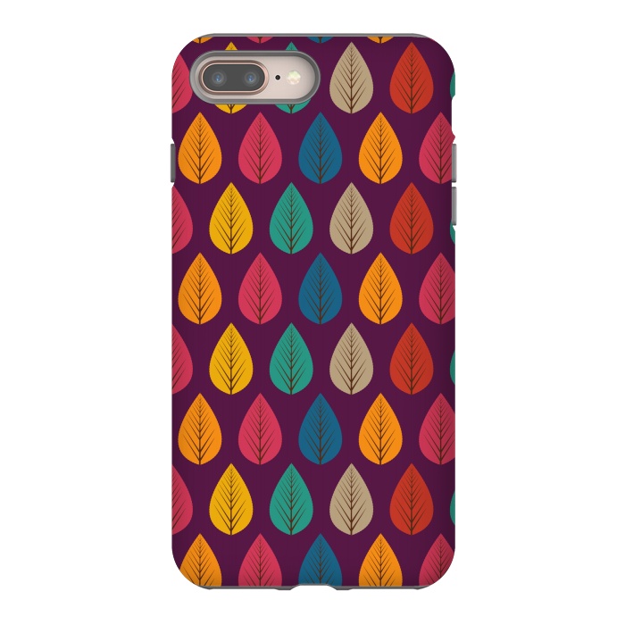 iPhone 8 plus StrongFit multicolour stylish leaves by TMSarts