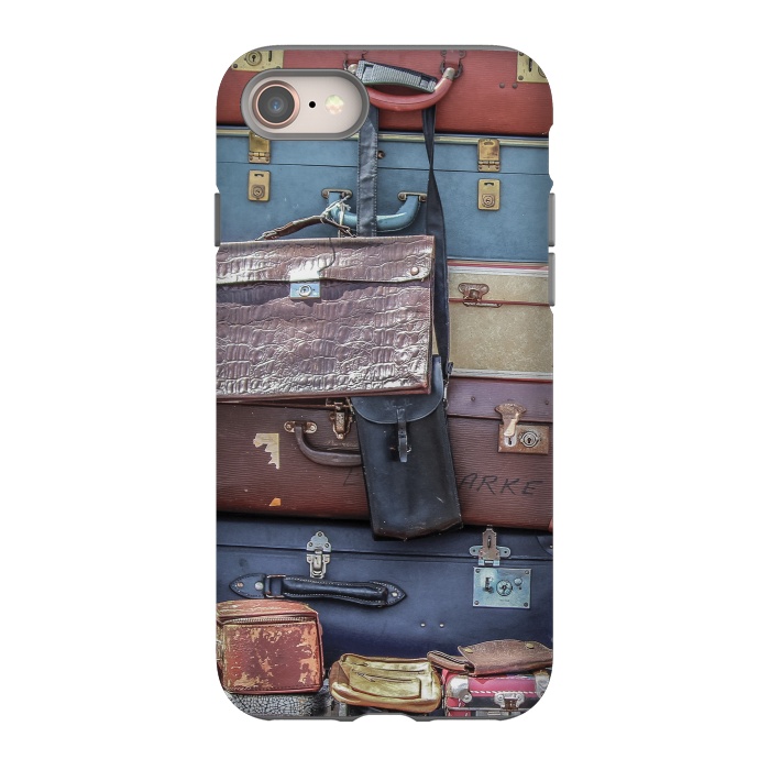 iPhone 8 StrongFit Collection Of Old Suitcase by Andrea Haase