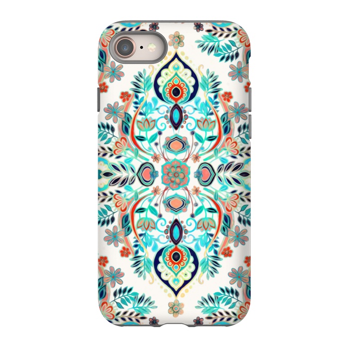 iPhone 8 StrongFit Modern Folk in Jewel Colors by Micklyn Le Feuvre