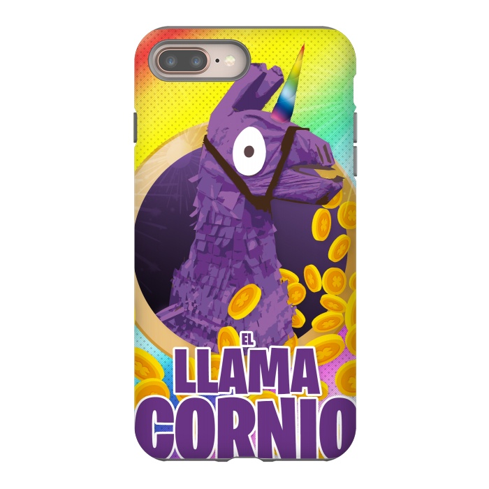 iPhone 8 plus StrongFit Llamacornio by Carlos Maciel