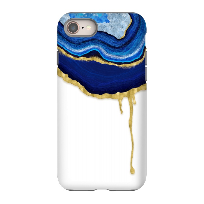 iPhone 8 StrongFit Sapphire Dripping Agate by Noonday Design