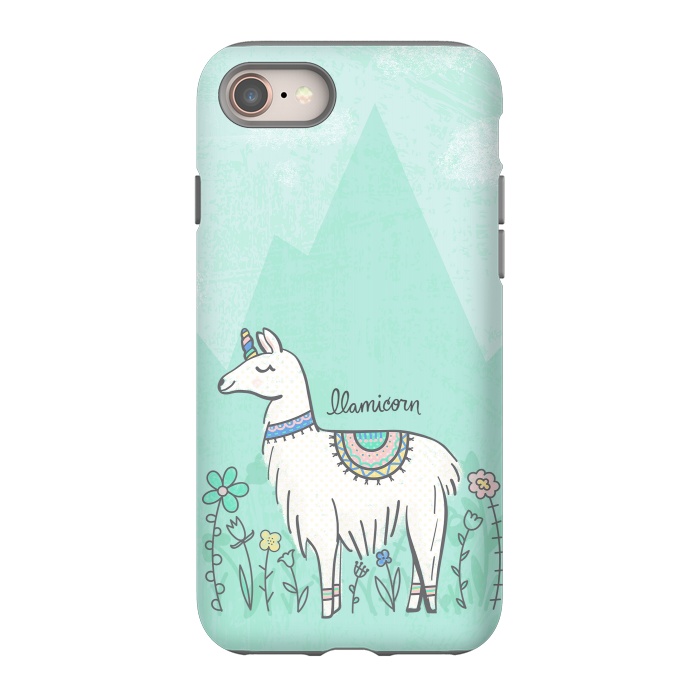 iPhone 8 StrongFit Llovely Llamicorn by Noonday Design