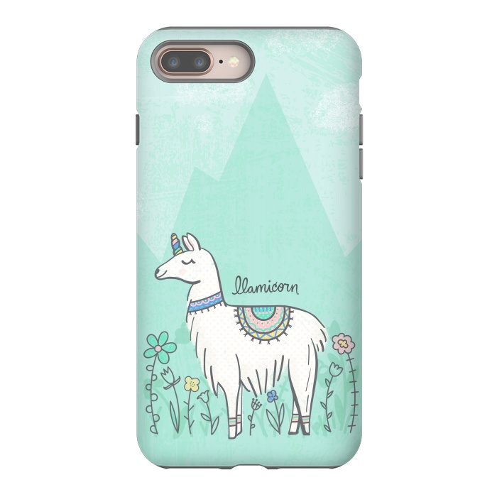 iPhone 8 plus StrongFit Llovely Llamicorn by Noonday Design
