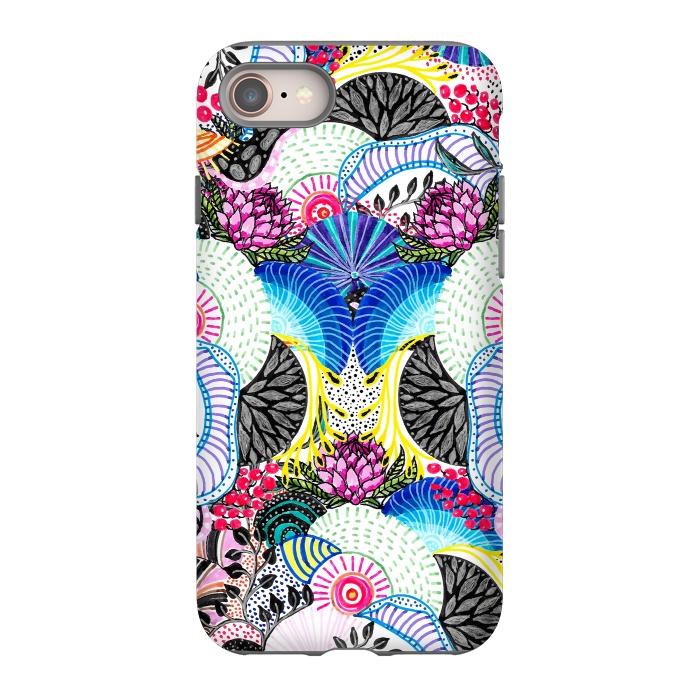 iPhone 8 StrongFit Whimsical abstract hand paint design  by InovArts
