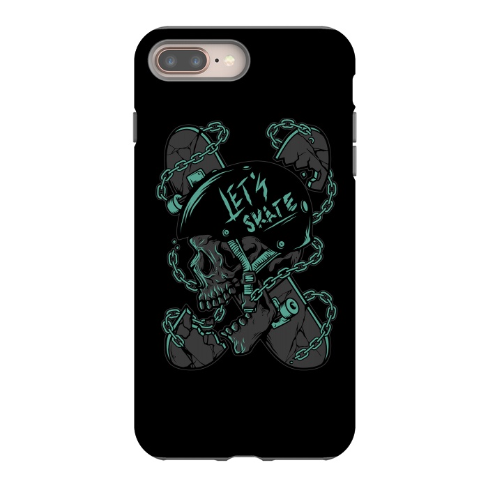iPhone 8 plus StrongFit Skullboarder by Afif Quilimo