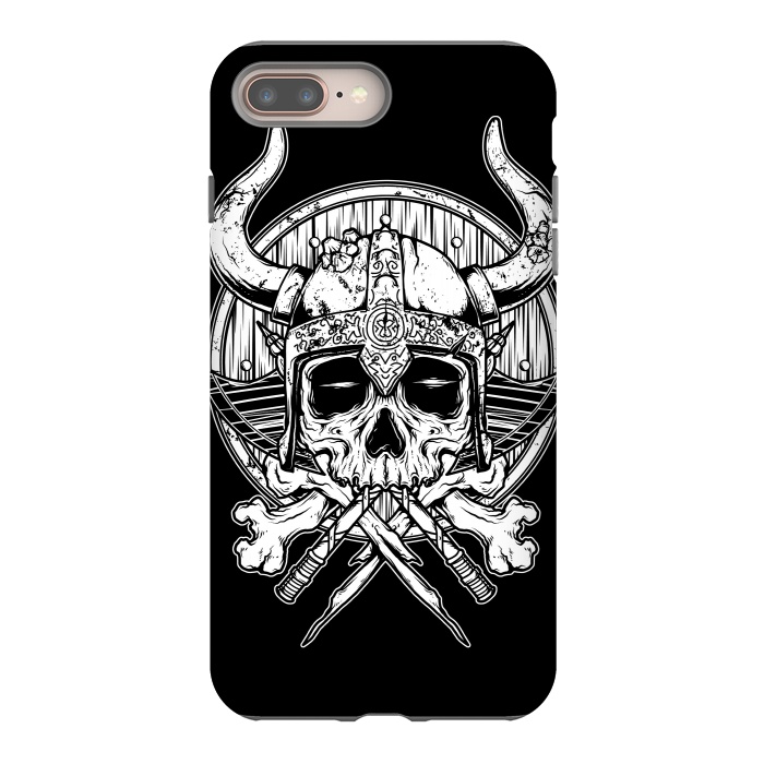 iPhone 8 plus StrongFit Skull Viking by Afif Quilimo