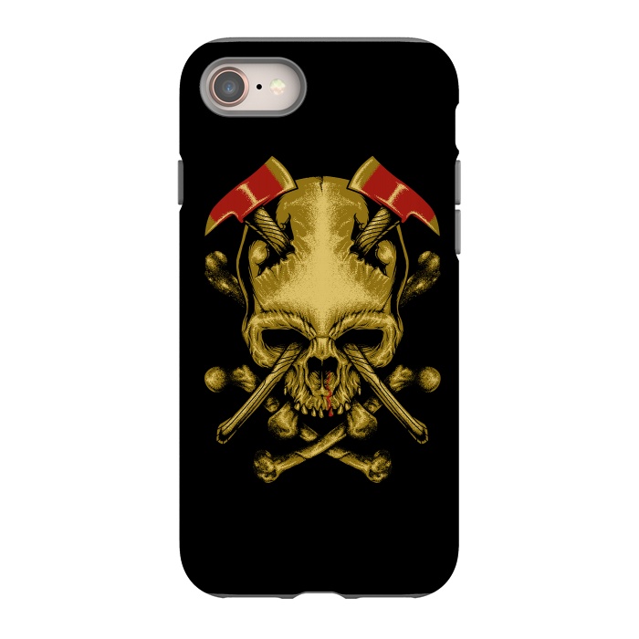iPhone 8 StrongFit Skull Axes by Afif Quilimo
