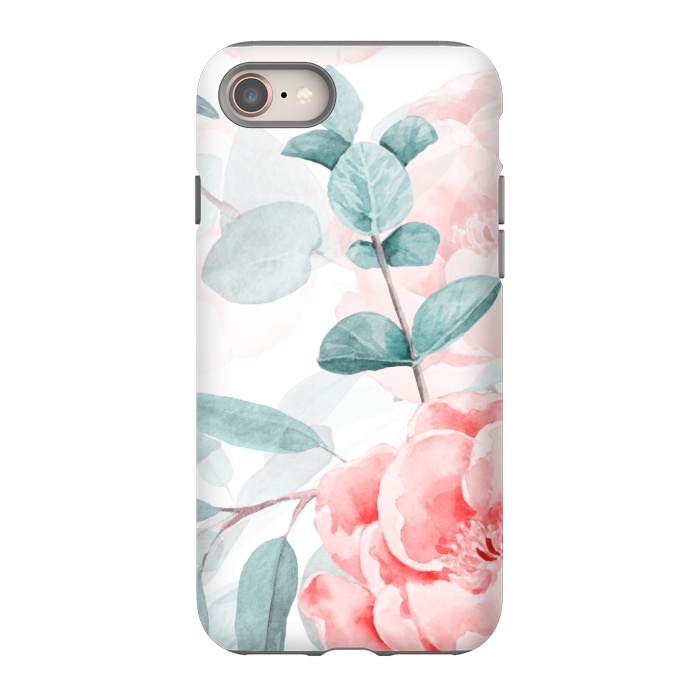 iPhone 8 StrongFit Rose Blush and Eucalyptus by  Utart