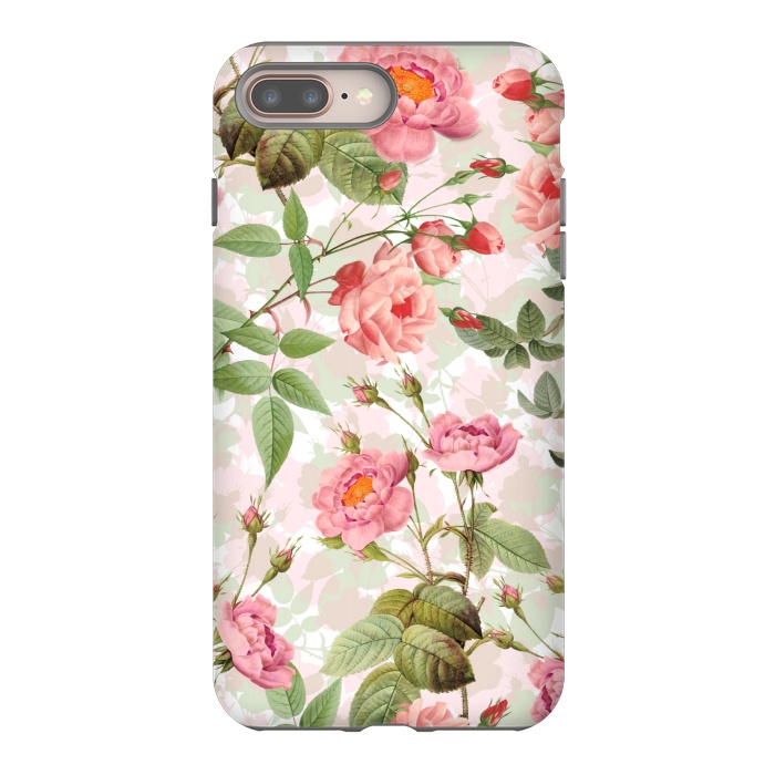 iPhone 8 plus StrongFit Cute Vintage Roses by  Utart