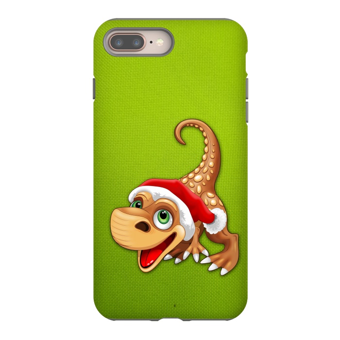 iPhone 8 plus StrongFit Dinosaur Baby Cute Santa Claus by BluedarkArt