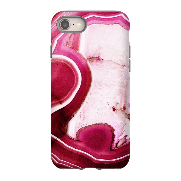 iPhone 8 StrongFit Vibrant pink agate marble by Oana 