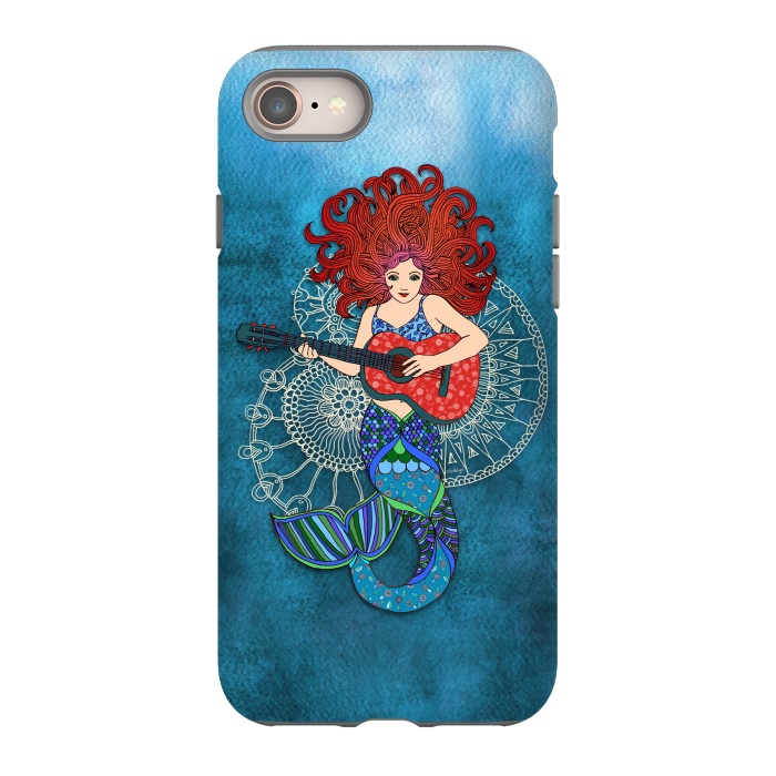 iPhone 8 StrongFit Musical Mermaid by Micklyn Le Feuvre