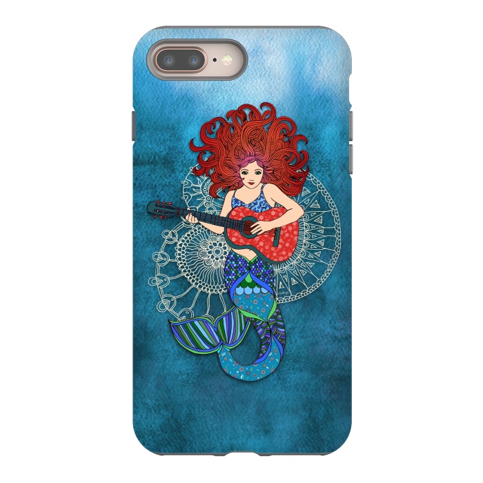 iPhone 8 plus StrongFit Musical Mermaid by Micklyn Le Feuvre