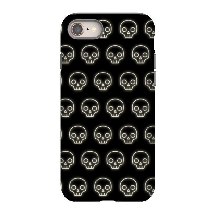 iPhone 8 StrongFit Neon skull by Laura Nagel