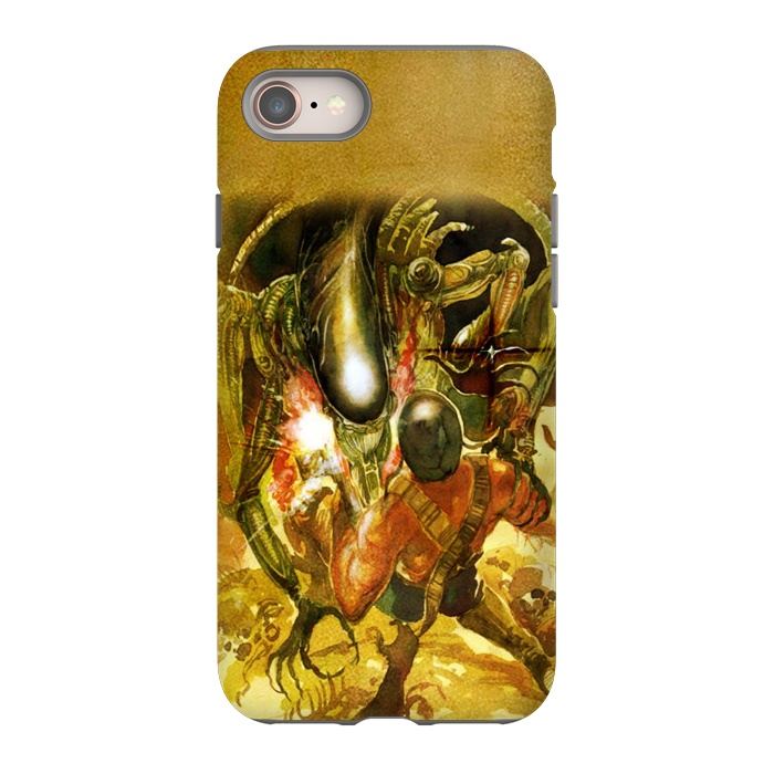 iPhone 8 StrongFit Aliens and War by Max LeTamis