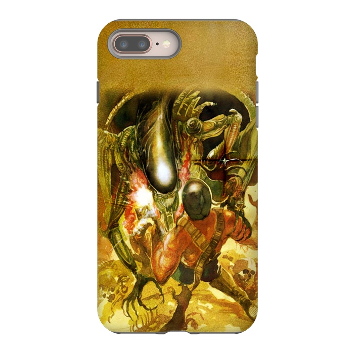 iPhone 8 plus StrongFit Aliens and War by Max LeTamis