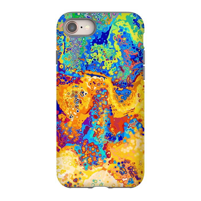 iPhone 8 StrongFit Colorful Cells Pattern Design by Art Design Works