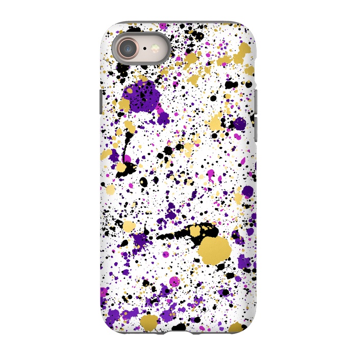 iPhone 8 StrongFit Colorful Paint Splatter by Art Design Works