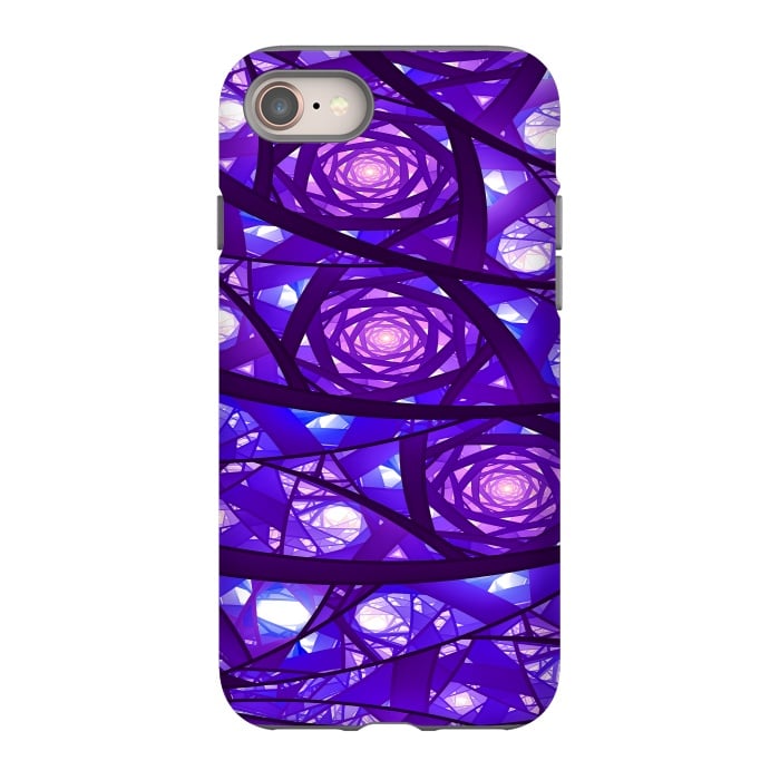 iPhone 8 StrongFit Purple Fractal Pattern by Art Design Works