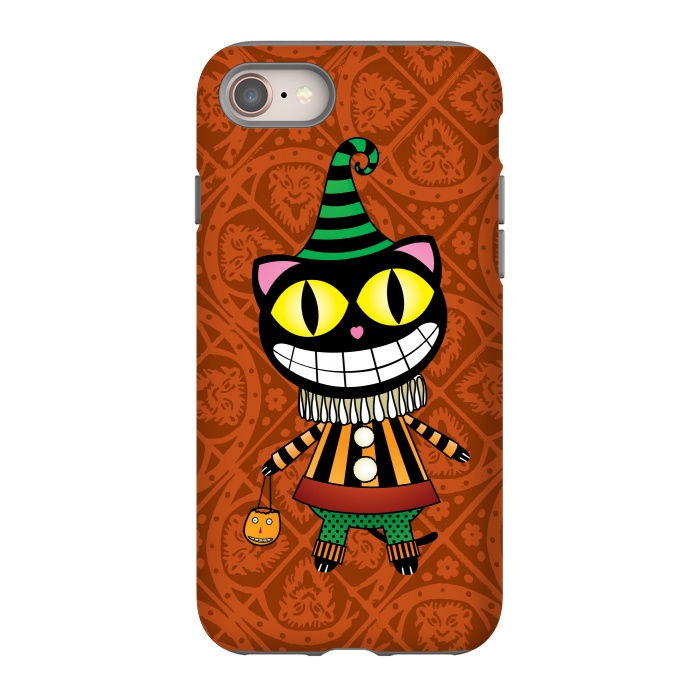 iPhone 8 StrongFit Cassiues Harlequin Cat by Mangulica