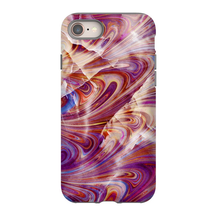 iPhone 8 StrongFit purple pink marble art by Oana 