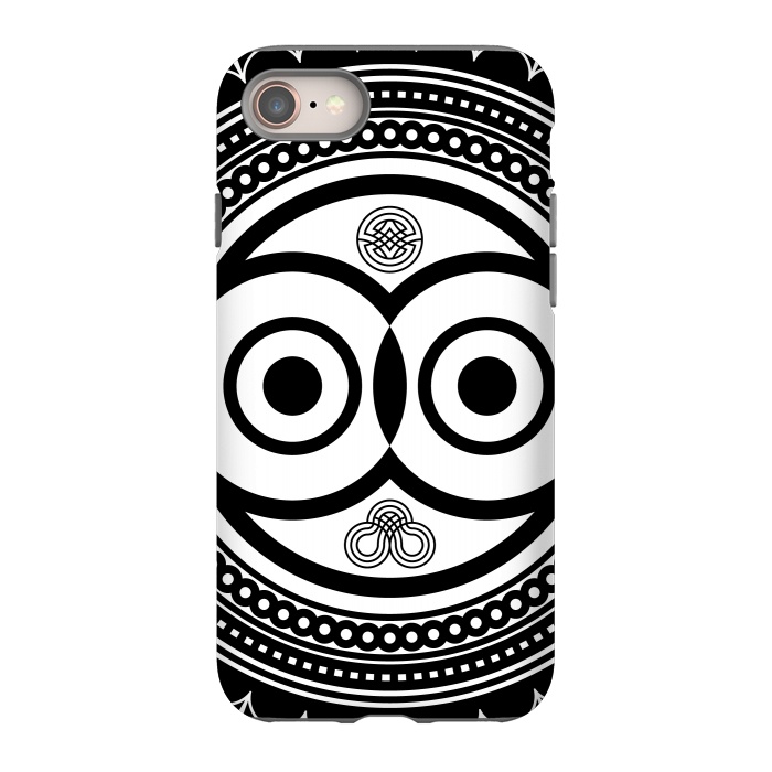 iPhone 8 StrongFit zentangle with owl by TMSarts