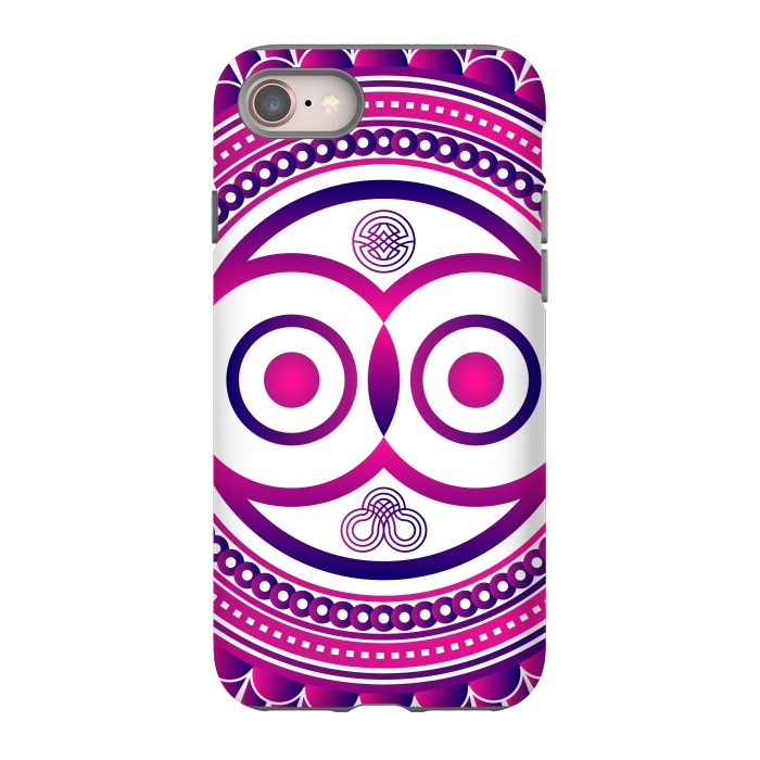iPhone 8 StrongFit pink mandala owl by TMSarts