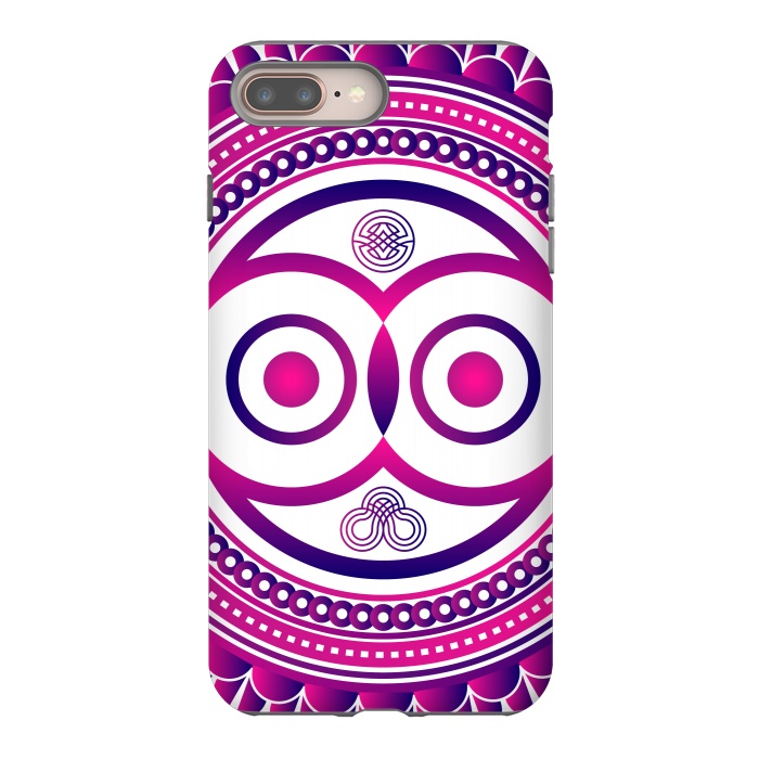 iPhone 8 plus StrongFit pink mandala owl by TMSarts