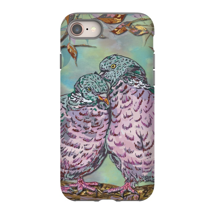 iPhone 8 StrongFit Loving Ring Doves by Lotti Brown