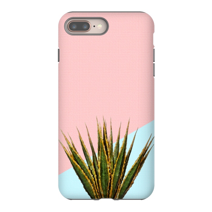 iPhone 8 plus StrongFit  Agave Plant on Pink and Teal Wall by amini54