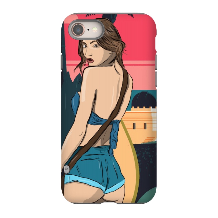 iPhone 8 StrongFit Girl Sunset by Carlos Maciel