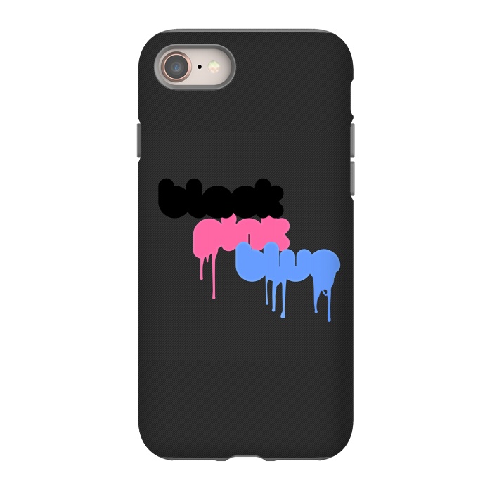 iPhone 8 StrongFit Black, Pink and Blue by Carlos Maciel