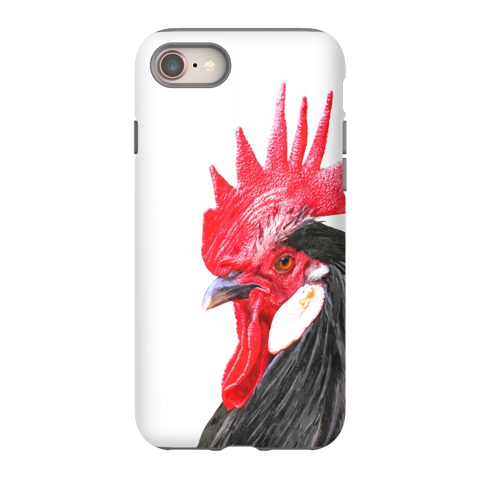 iPhone 8 StrongFit Rooster Portrait by Alemi