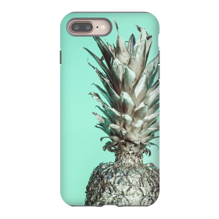 iPhone 8 plus StrongFit Silver Pineapple by Carlos Maciel