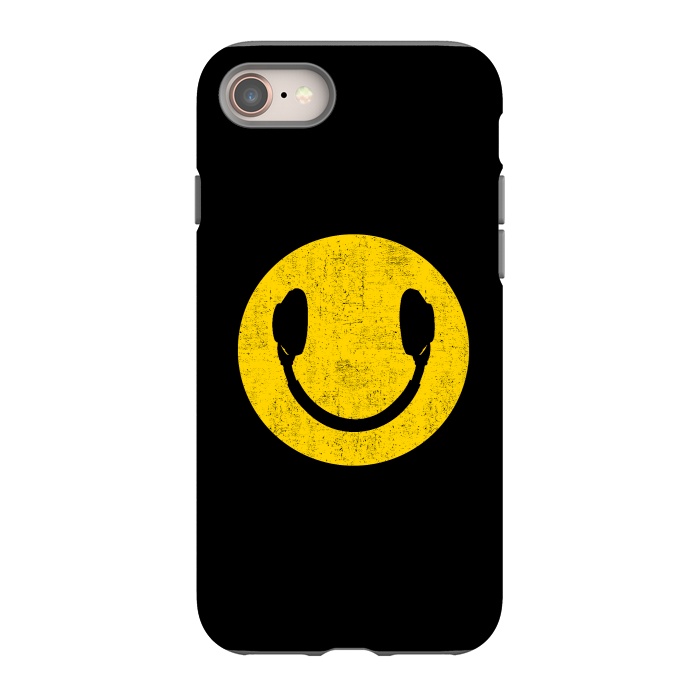 iPhone 8 StrongFit Smiley Headphones by Mitxel Gonzalez