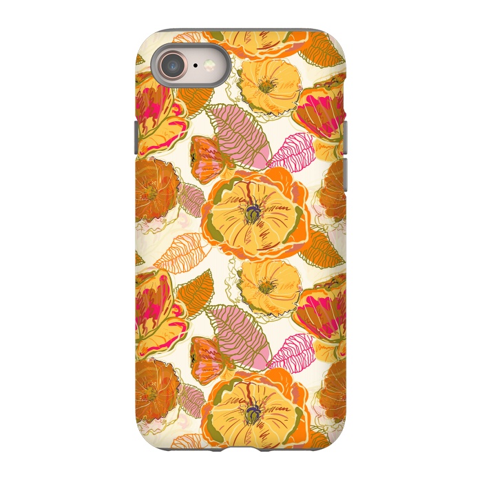 iPhone 8 StrongFit Fall Floral by Uma Prabhakar Gokhale