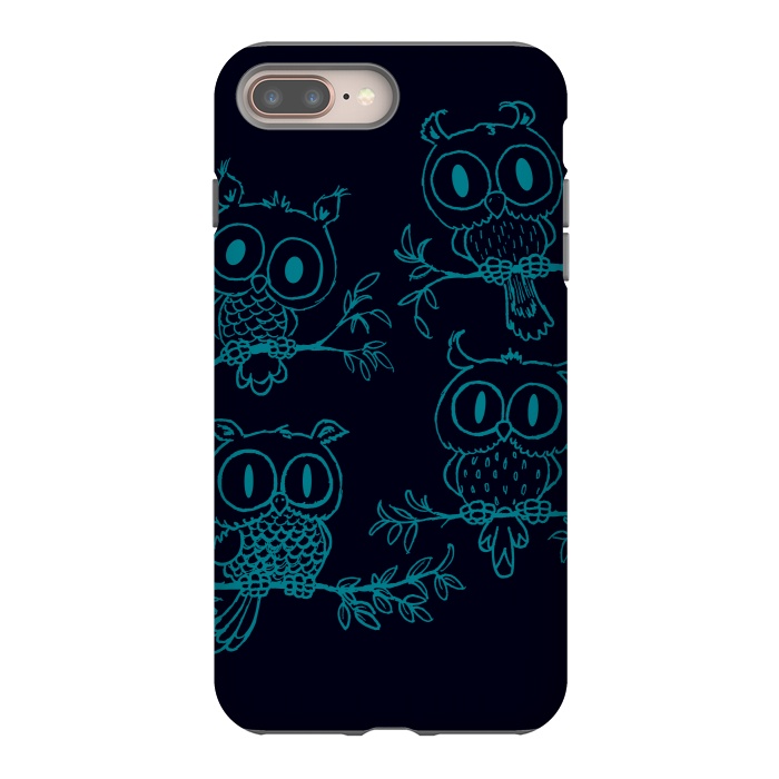 iPhone 8 plus StrongFit Owls in the night by Mangulica