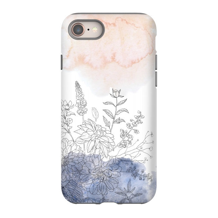 iPhone 8 StrongFit Ink Blush Flower Meadow  by  Utart