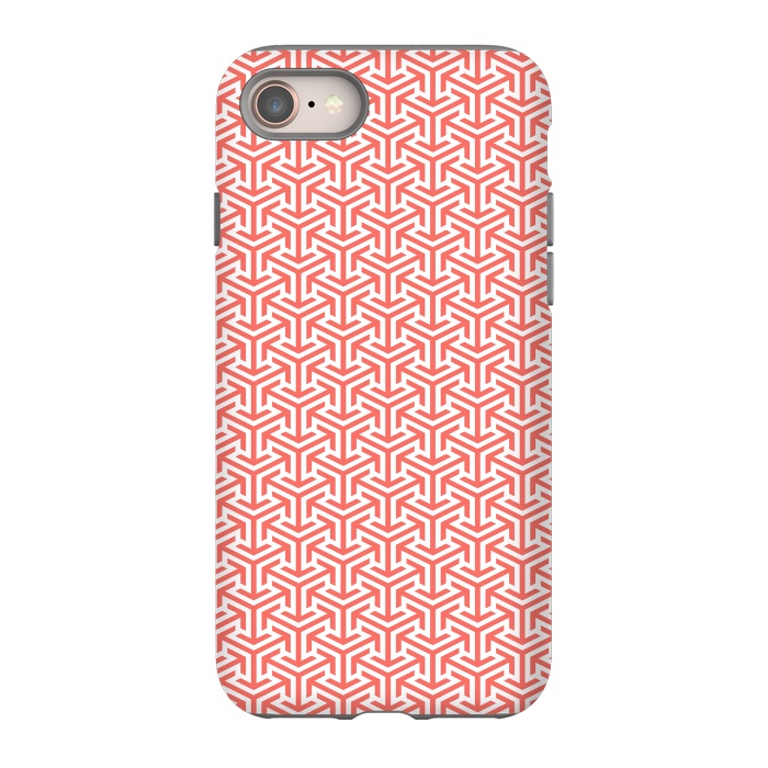 iPhone 8 StrongFit Living Coral Pattern IV by Art Design Works