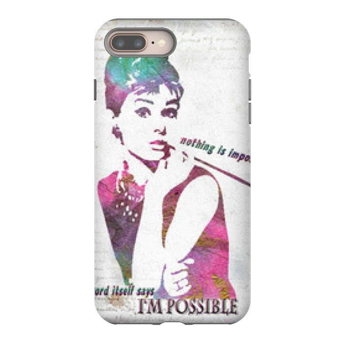 iPhone 8 plus StrongFit Nothing is impossible-Audrey by Amira EL-Fohail