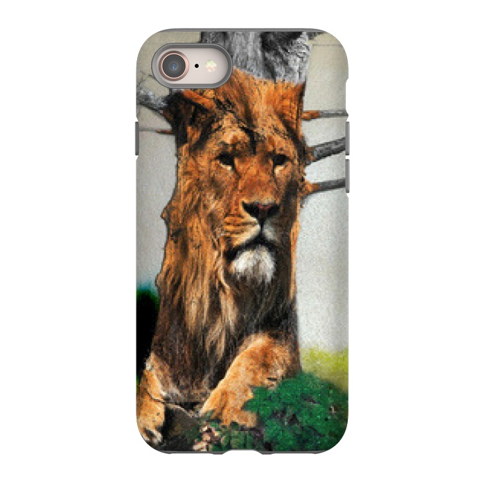iPhone 8 StrongFit Lion Tree by Amira EL-Fohail