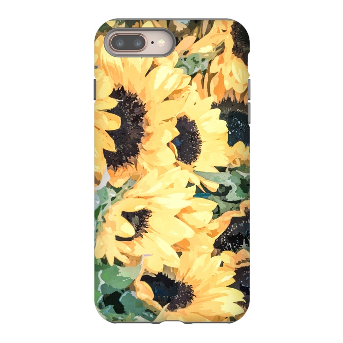 iPhone 8 plus StrongFit Yellow Sunflower by Creativeaxle