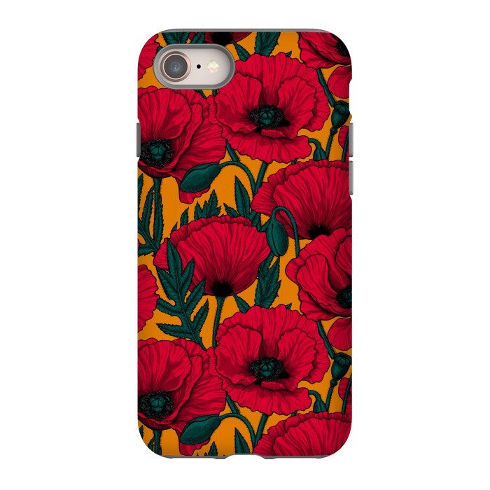 iPhone 8 StrongFit Red poppy garden by Katerina Kirilova
