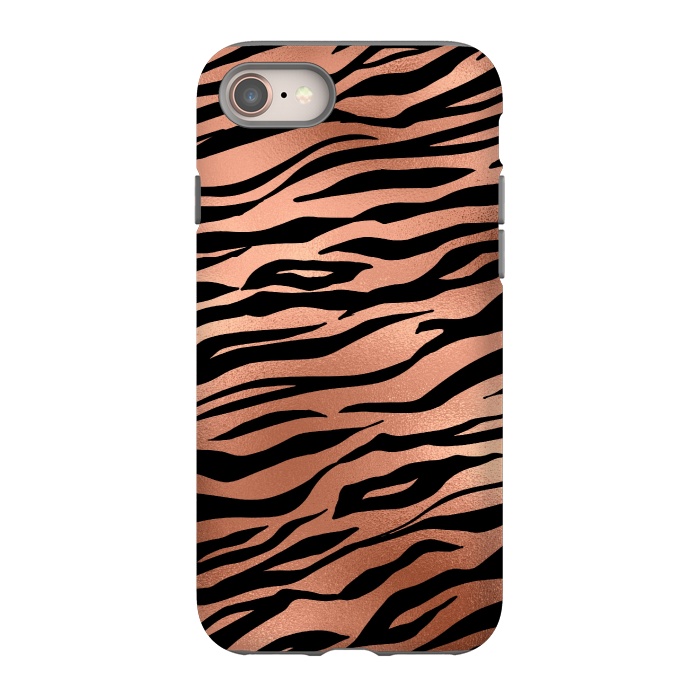 iPhone 8 StrongFit Copper and Black Tiger by  Utart